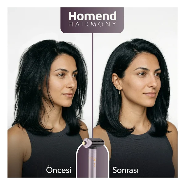 Homend Hairmony 4606H Mor Saç Şekillendirme Seti - Görsel 9