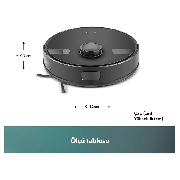 Homend Alex Laser 1291h Siyah Akıllı Robot Süpürge - Görsel 10