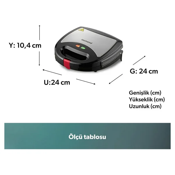 Homend Toastbuster 1325h 750 W Tost Makinesi - Görsel 10