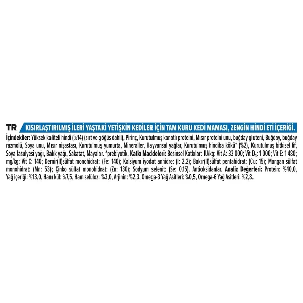 Pro Plan Senior 7+ Hindili Kısırlaştırılmış 3 Kg Yaşlı Kedi Maması - Görsel 6