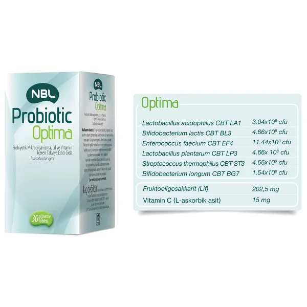 Nbl Probiotic Optima 30 Tablet - Görsel 2