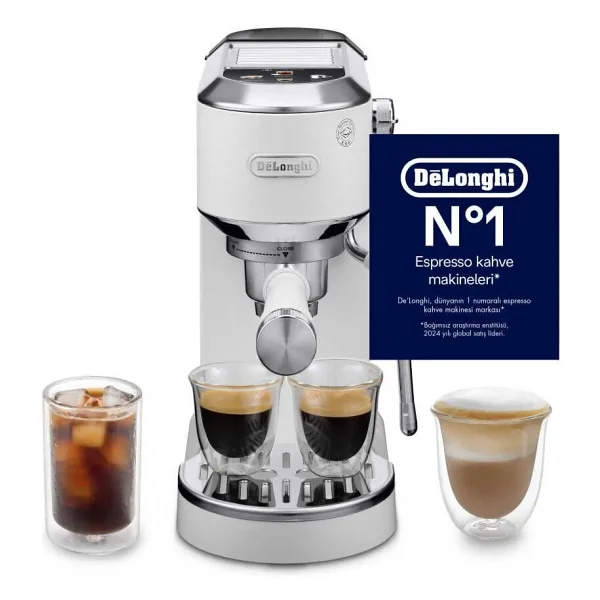 Delonghi Dedica Duo Ec890.Wı Beyaz Manuel Espresso Makinesi - Görsel 9