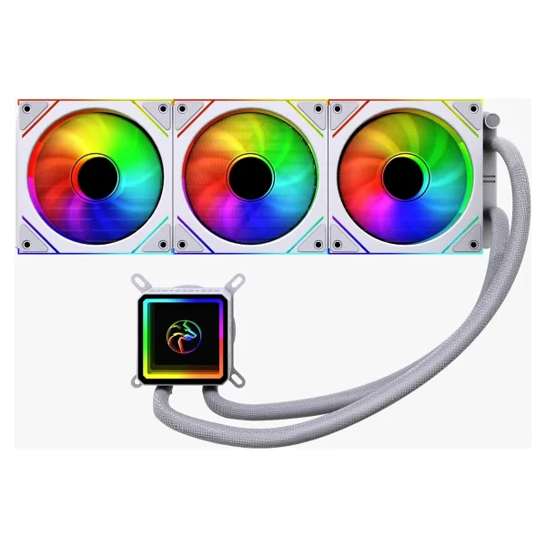 Gametech Hydra AHD360W ARGB 360 mm Beyaz İşlemci Sıvı Soğutucu - Görsel 2