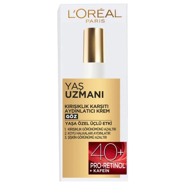 L'oreal Paris Yaş Uzmanı 40+ Kırışıklık Karşıtı Aydınlatıcı Göz Kremi 15 Ml - Görsel 6