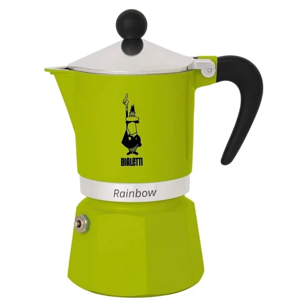Bialetti Rainbow Yeşil 3 Cup Moka Pot - Görsel 2