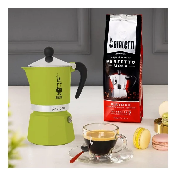 Bialetti Rainbow Yeşil 3 Cup Moka Pot - Görsel 3