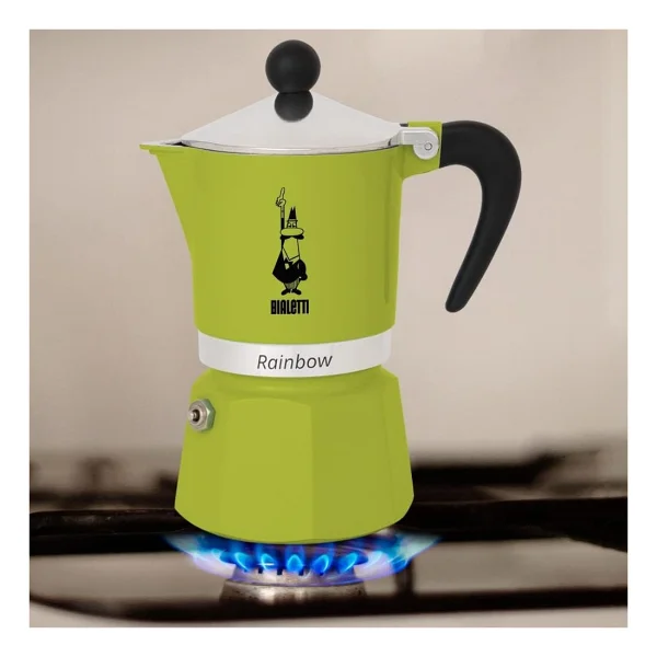 Bialetti Rainbow Yeşil 3 Cup Moka Pot - Görsel 4