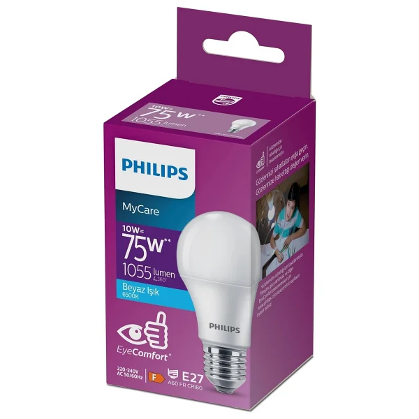 Philips Mycare Beyaz Işık 10 W-75 W E27 LED Ampul - Görsel 2