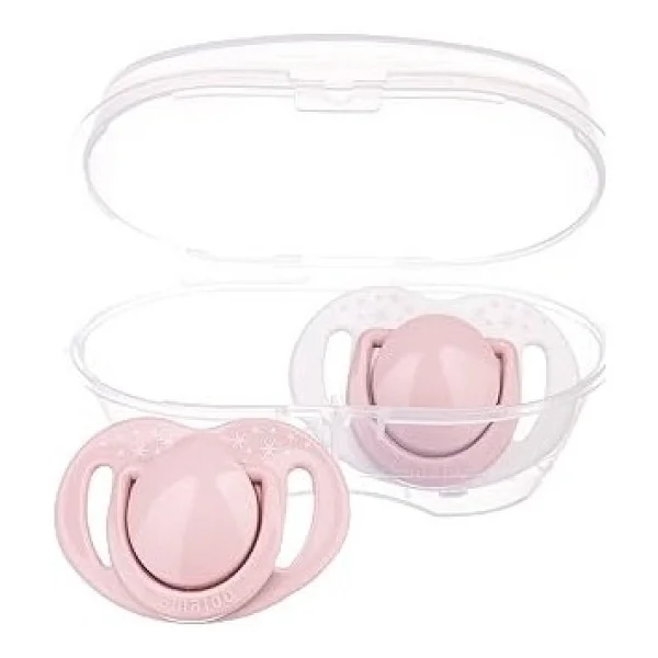 Mamajoo Sterilizasyon & Saklama Kutulu Powder Pink Desenli 2'li 12 Ay+ Silikon Emzik - Görsel 2
