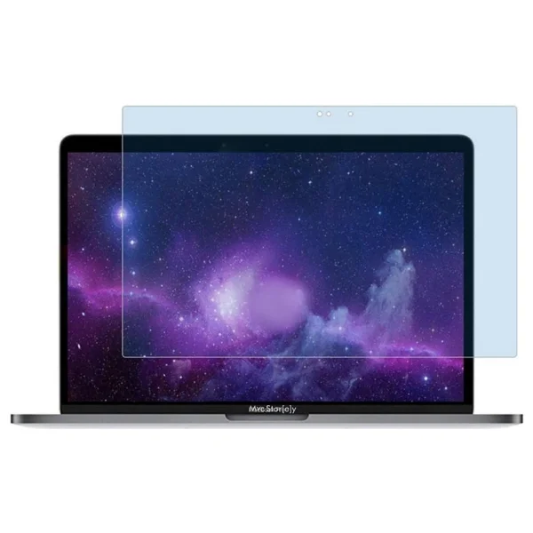 Mcstorey MacBook Air 15.3 İnç M2 M3 M4 Uyumlu Anti Blueray Ekran Koruyucu Mavi Mor Işık Filtresi Touch Id Retina Net Görüntü A2941 A3114 A3241 Şeffaf - Görsel 2