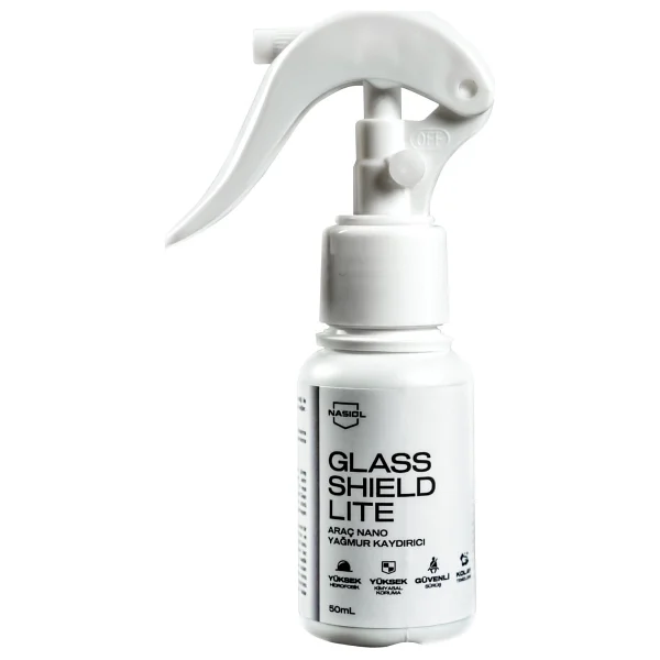 Nasiol Glasshield Lite Araç Nano Yağmur Kaydırıcı Ve Su Itici Sprey-50 Ml-1 Yıl Etkili-Cam Koruma - Görsel 2