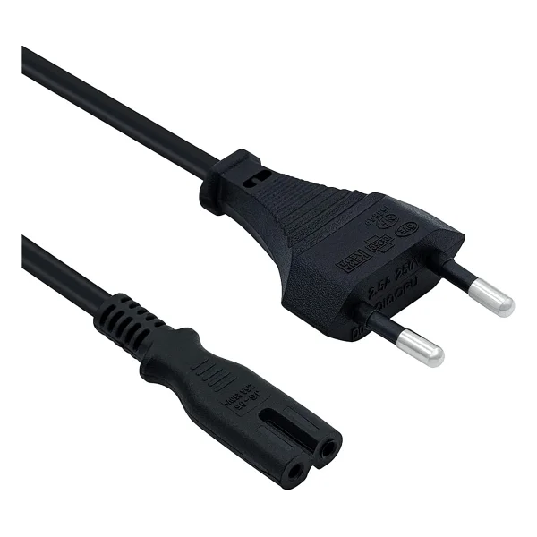 Orret Home PS3 / PS4 / PS5 / Xbox Series S-X Uyumlu Güç Kablosu 1.5 Metre 2pin Güç Kablosu Projeksiyon - Monitör - TV Universal 2pin Güç Kablosu Teyp Fişi (1) - Görsel 2