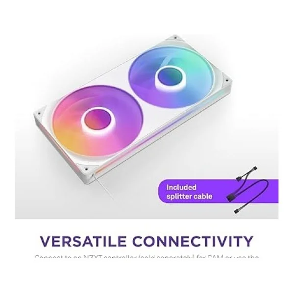 Nzxt F280 RGB Core Rf-U28hf-W1 Beyaz 28 Cm Kasa Fanı - Görsel 3