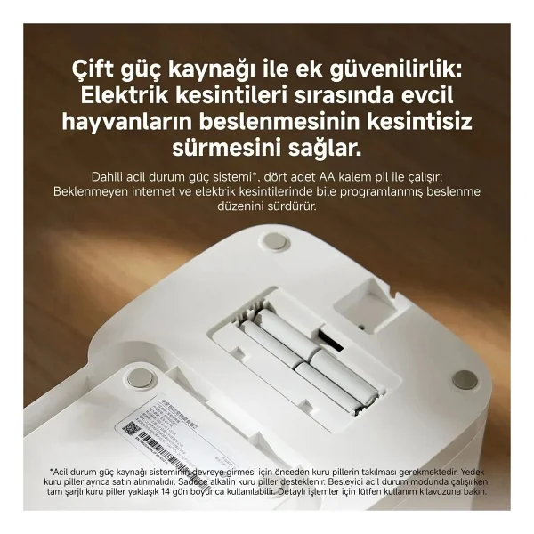 Xiaomi Pet Food Feeder 2 Çelik Malzemeden Yapılmış Beyaz Tekli Mama Besleyici Büyük Kapasite - Görsel 5