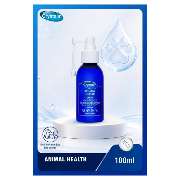 Crystalin Animal Health 100 Ml Ağız, Göz, Kulak Ve Yara Bakım Solüsyonu Doğal İçerik İle Derin Temizlik - Görsel 6