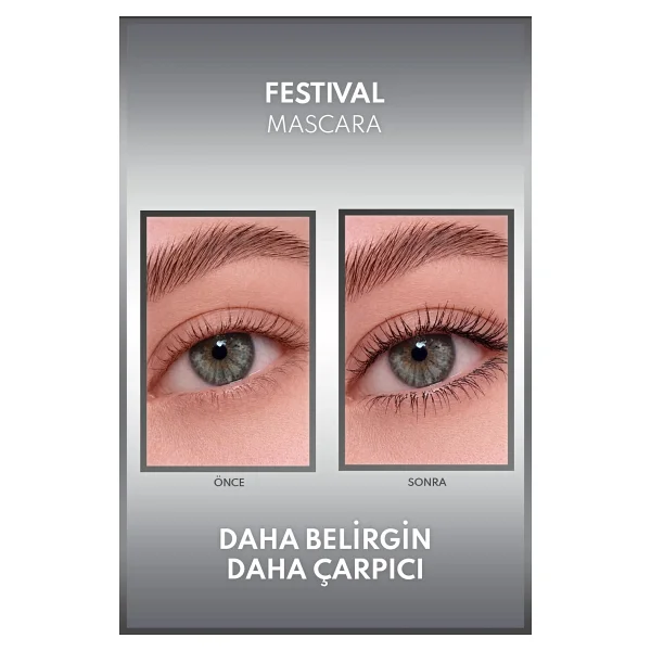 Note Festival Yoğun Hacim Ve Uzatma Etkili Siyah Maskara - Görsel 4