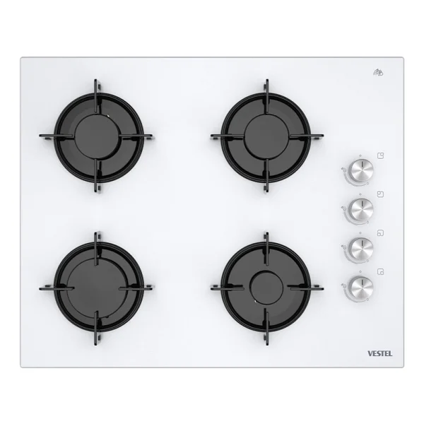Vestel Ao-65104 B-T Beyaz Cam Ankastre Ocak - Görsel 2