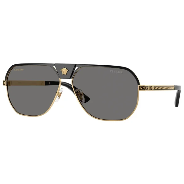 Versace Ve2294 100281 Black-Dark Grey Polarize Erkek Güneş Gözlüğü - Görsel 7