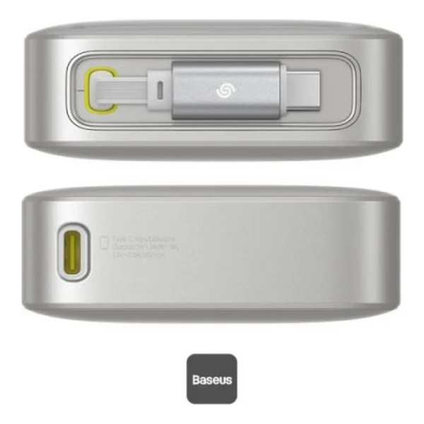 Baseus Free2Pull Gri 10000 mAh Hızlı Şarj Powerbank - Görsel 2