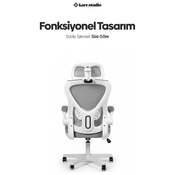 Karr Office Oslo Gri Ergonomik Çalışma Koltuğu - Görsel 5