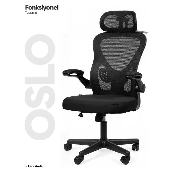 Karr Office Oslo Gri Ergonomik Çalışma Koltuğu - Görsel 10