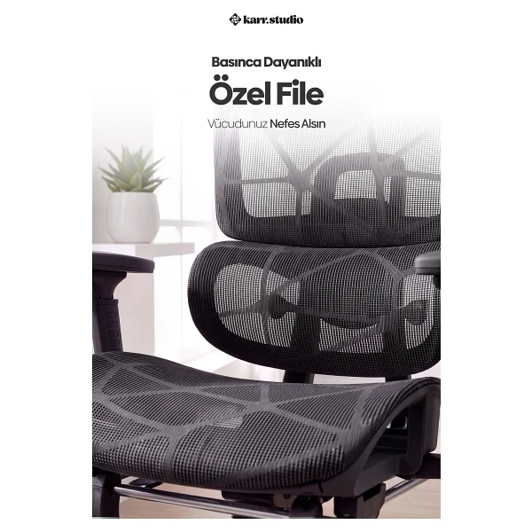 Karr Office Odessa Siyah Fonksiyonel Çalışma Koltuğu - Görsel 3