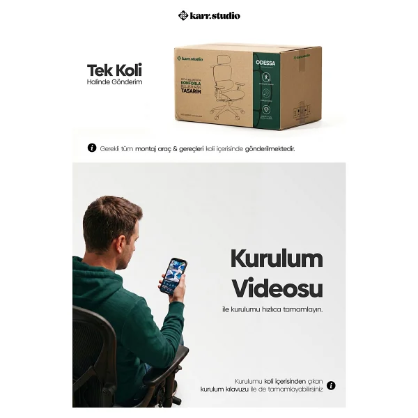 Karr Office Odessa Siyah Fonksiyonel Çalışma Koltuğu - Görsel 7