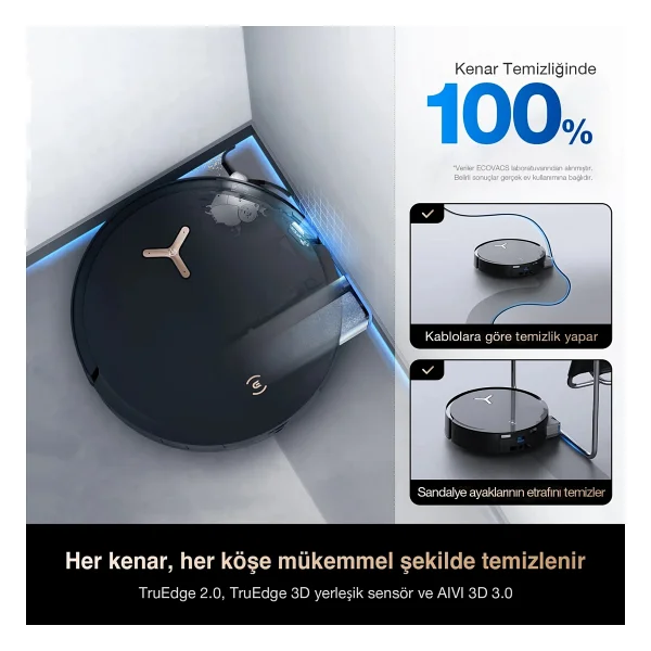Ecovacs Deebot X8 Pro Omni Çöp İstasyonlu Akıllı Robot Süpürge - Görsel 3