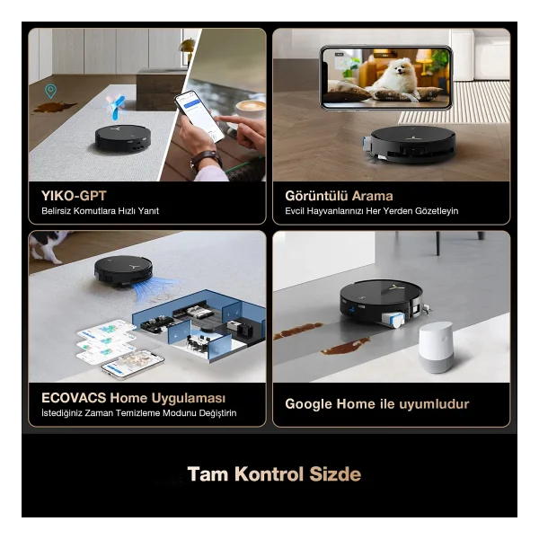 Ecovacs Deebot X8 Pro Omni Çöp İstasyonlu Akıllı Robot Süpürge - Görsel 6
