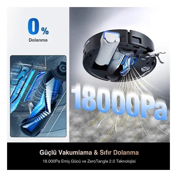 Ecovacs Deebot X8 Pro Omni Çöp İstasyonlu Akıllı Robot Süpürge - Görsel 7