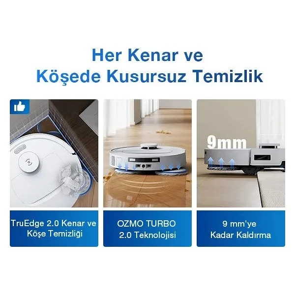 Ecovacs Deebot T30c Çöp İstasyonlu Akıllı Robot Süpürge - Görsel 4