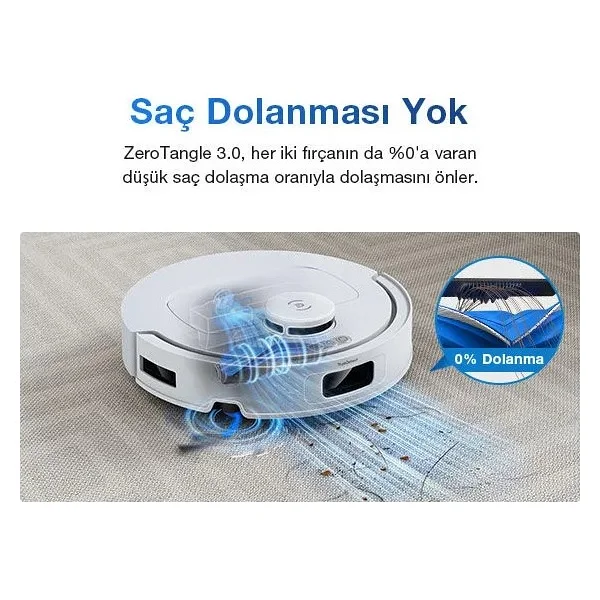 Ecovacs Deebot T30c Çöp İstasyonlu Akıllı Robot Süpürge - Görsel 5