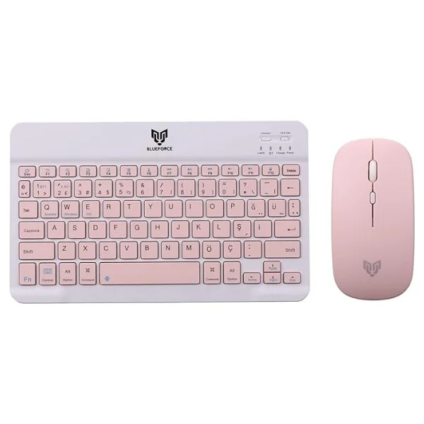Blueforce Km-33 Pembe Kablosuz Klavye Mouse Seti - Görsel 5