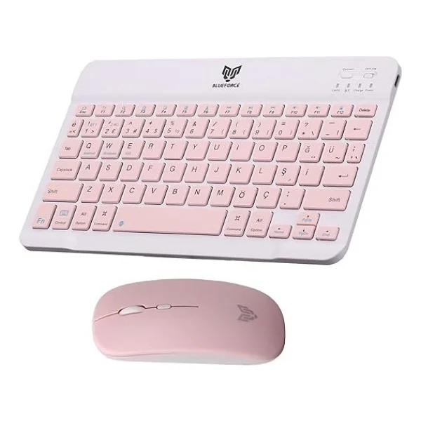 Blueforce Km-33 Pembe Kablosuz Klavye Mouse Seti - Görsel 2
