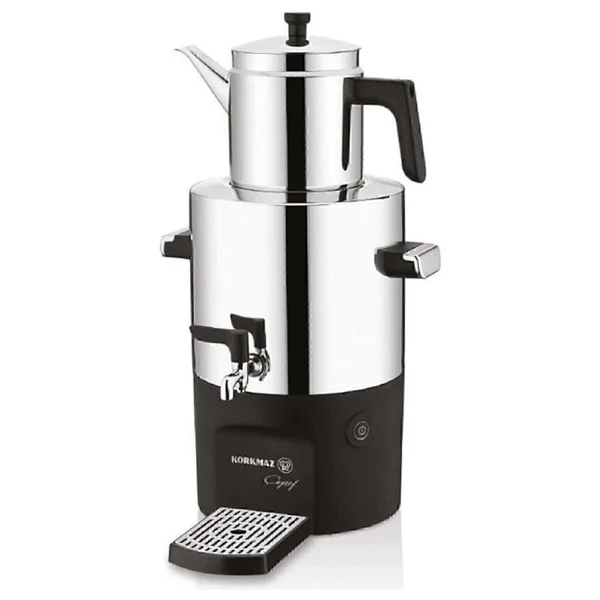 Korkmaz A841-01 Çayşef Inox Parlak 2000 W Çelik Semaver - Görsel 7