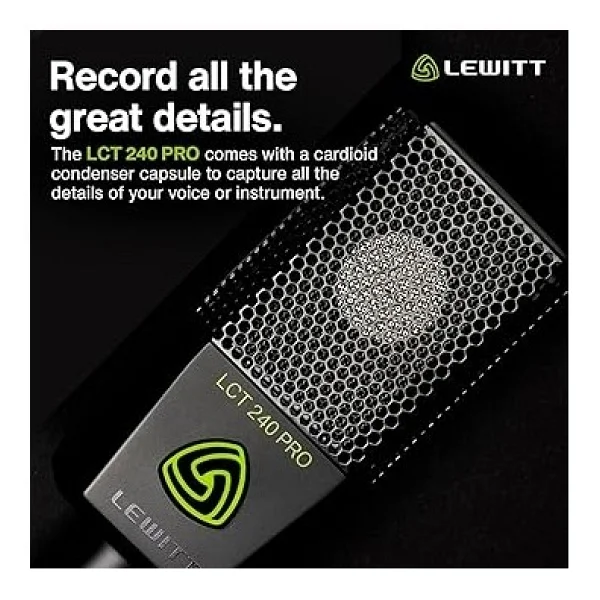 Lewitt Lct 240 Pro Siyah Condenser Stüdyo Kayıt Mikrofonu - Görsel 5