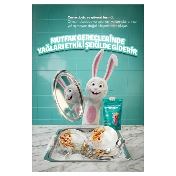 My Rabbit! Çok Amaçlı Oksijenli Toz Leke Çıkarıcı 800 Gr 3'lü - Görsel 2
