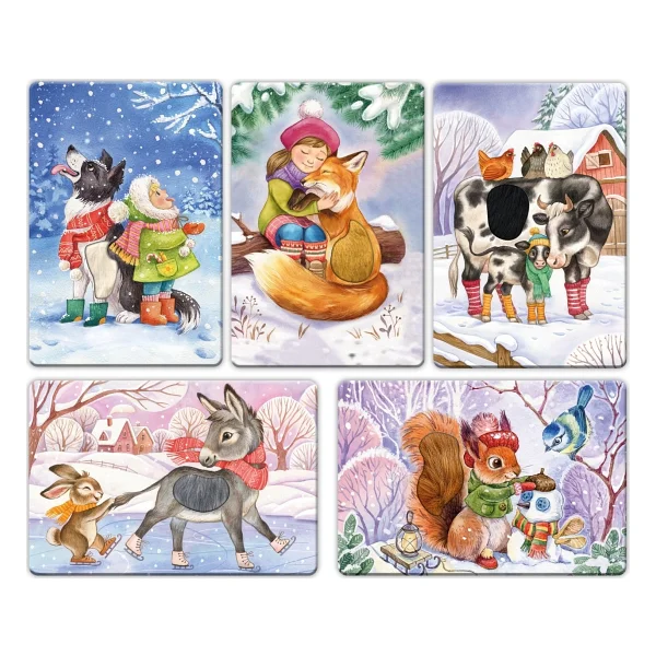 Circle Toys Dokun Hisset Tanı Kış Eğitim Kartları - Görsel 3