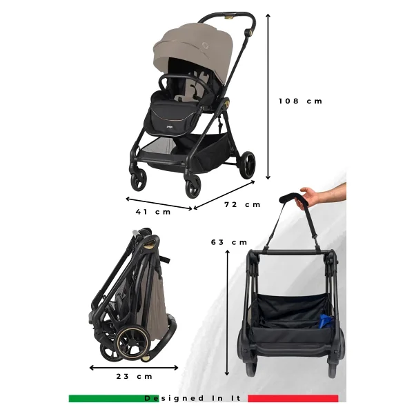 Prego 2224 Quark Turuncu Kabin Tipi Bebek Arabası - Görsel 6