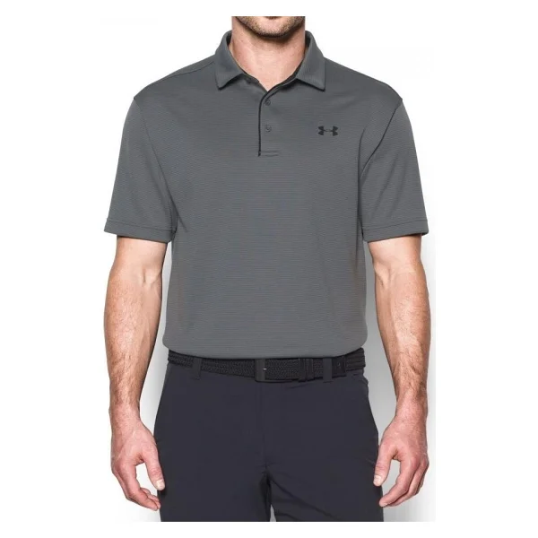 Under Armour Tech 1290140-040 Gri Kısa Kollu Erkek Polo Yaka Tişört - Görsel 2