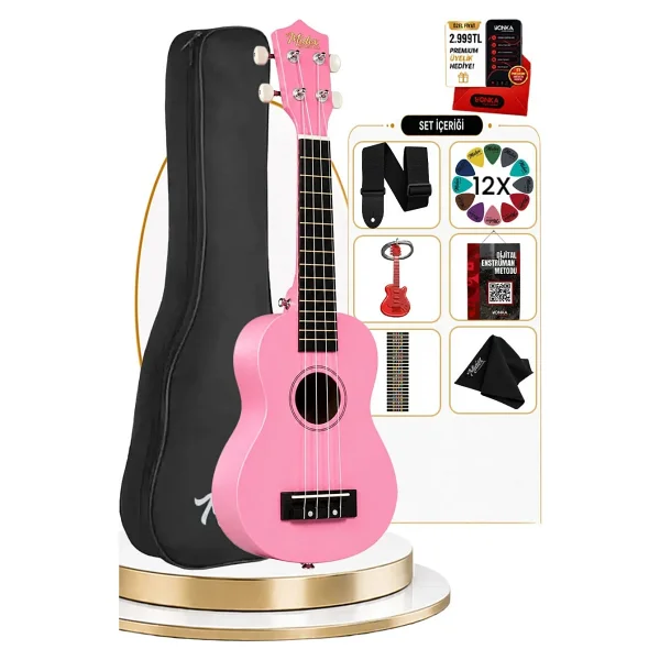 Midex Ukx-233prp Mor Concert Ukulele (Askı Çanta Pena) - Görsel 10