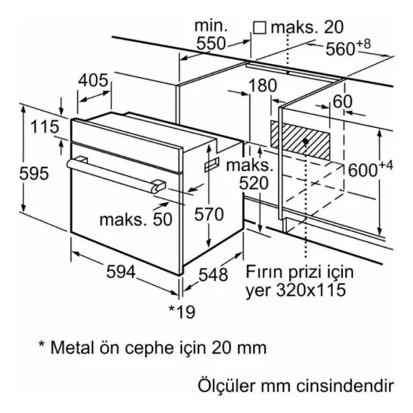 Siemens İq100 Hb012fbh1t Antrasit Gri Ankastre Fırın - Görsel 9