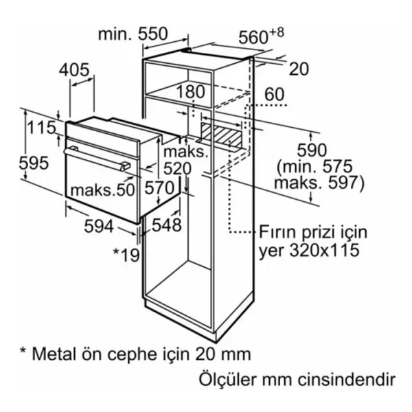 Siemens İq100 Hb012fbh1t Antrasit Gri Ankastre Fırın - Görsel 10