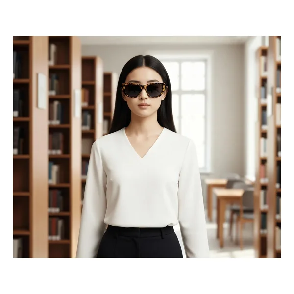 Vogue Vo5586s 26058g Yellow Tortoise-Grey Kadın Güneş Gözlüğü - Görsel 7
