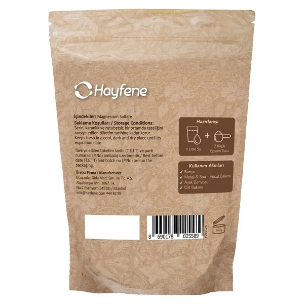 Hayfene İngiliz Epsom Tuzu 1000 Gr - Görsel 2