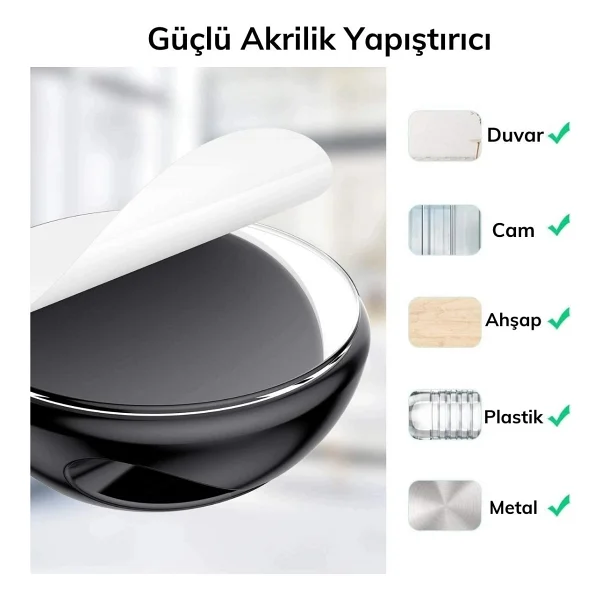 Çok Amaçlı Kablo Tutucu Akrilik Güçlü Yapışkanlı Organizer Düzenleyici 16 Parça Set Kolay Ku - Görsel 4