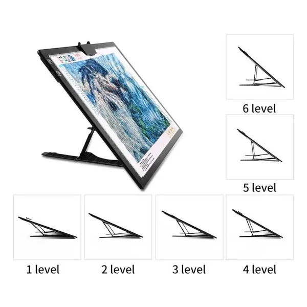 Schulzz A3 Boyutunda 3 Seviyeli Ayarlanabilir Işıklı Çizim Ve Kopyalama Grafik Tahtası - Görsel 8