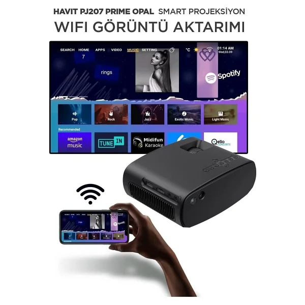 Havit Prime Opal Tasinabilir HD Projeksiyon Cihazi - Görsel 5