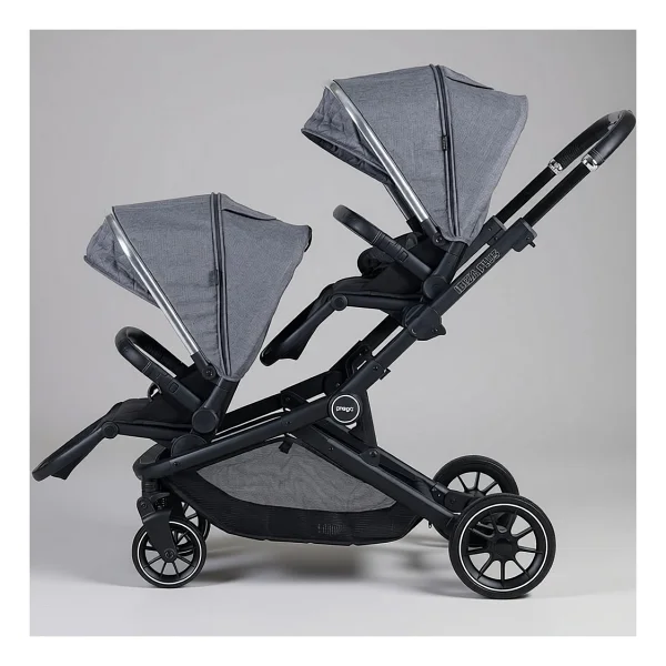 Prego 2223 Ibiza Plus Gri Travel Sistem İkiz Bebek Arabası - Görsel 6