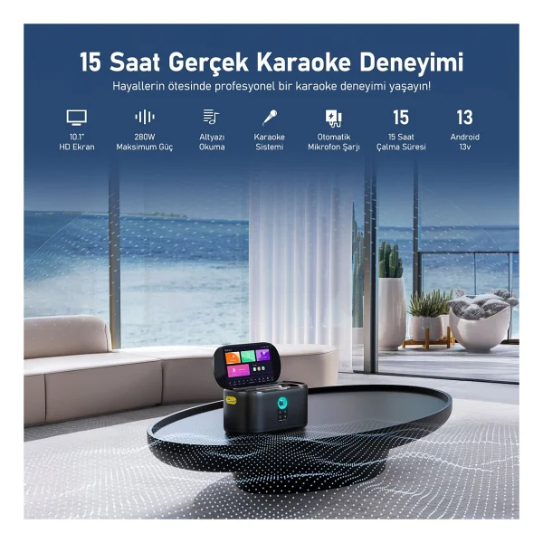 Ikarao Shell S1 Partybox RGB Bluetooth Hoparlör - Görsel 8